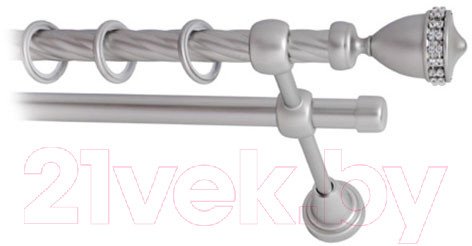 

Карниз для штор Lm Decor Кубок 110 2р витой 25/16мм (сатин, 1.6м)