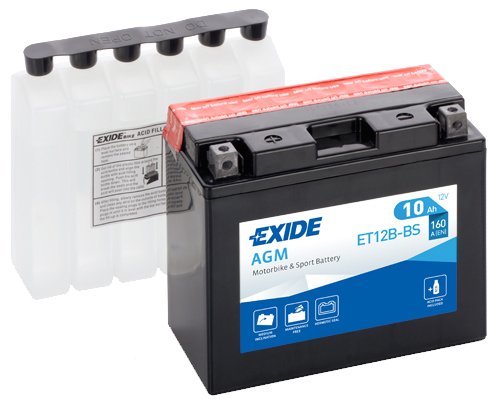 

Мотоциклетный аккумулятор Exide ET12B-BS (10 А·ч)
