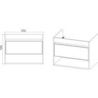  Viant Тумба с умывальником Бостон Como 70 VBOS70CO-T1YP+S-UM-COM70/1-w
