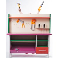 Верстак-стол игрушечный UC Mebel Мастерская (фиолетовый/зеленый)