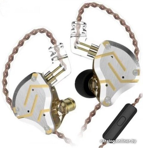 Наушники KZ Acoustics ZS10 Pro (с микрофоном, блики золотого)