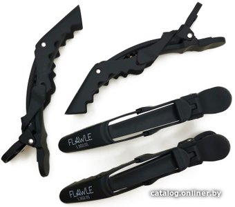 Зажим для волос Flawle Rubberized 1.302.01 (черный)