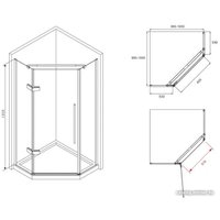 Душевой уголок Abber Ewiges Wasser AG05100M