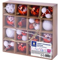 Елочная игрушка Золотая сказка Red and White Shine 592589 592589 (красный/белый)