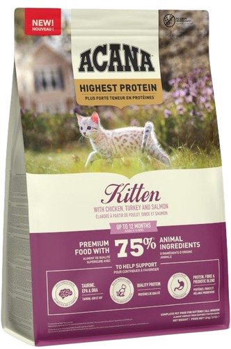 Сухой корм для кошек Acana Kitten Chicken, Turkey and Salmon (для котят с курицей, индейкой и лососем) 1.8 кг