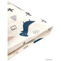 1.5-спальный комплект постельного белья Amarobaby Time To Sleep Little Dino AMARO-3403-LD (бежевый/синий)