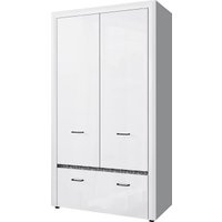 Шкаф-купе Anrex Whiteblac 2DG1S (белый/белый глянец) в Солигорске