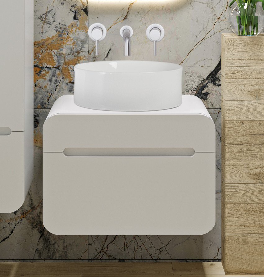 

Runo Тумба под умывальник Ницца 60 (подвесная, белый)