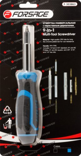 

Набор отвертка с битами FORSAGE F-303863 (7 предметов)