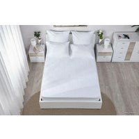 2-спальный комплект постельного белья Loon Stripe (2-спальный, наволочки 50х70, белый)