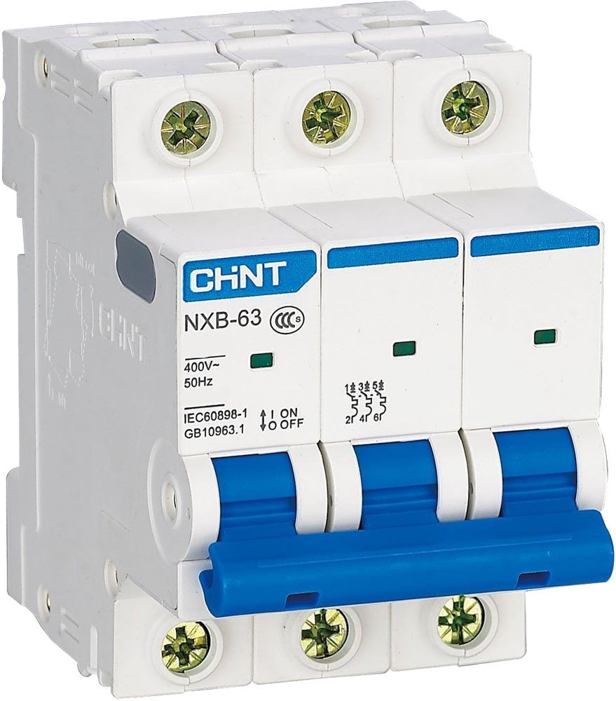 

Выключатель автоматический Chint NXB-63S 3P 6А 4.5kA D 296838