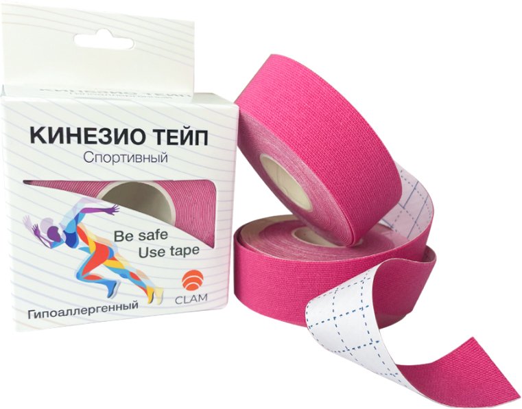 

Тейп Clam SK11 2.5 см x 5 м (2 шт, розовый)