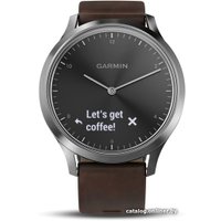 Гибридные умные часы Garmin Vivomove HR Premium L (серебристый/коричневый)