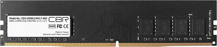 

Оперативная память CBR 8ГБ DDR4 2400 МГц CD4-US08G24M17-00S