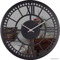 Настенные часы Рубин Классика 3230-004 (черный/зеркало)