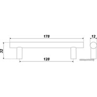 Ручка мебельная Boyard RR002BSG.5/128