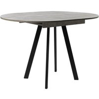 Кухонный стол ВВР Элип (камень светлый/черный профиль, ЛДСП)