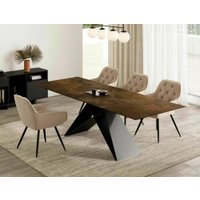 Кухонный стол Signal Westin ceramic WESTINBROC160 (коричневый/черный матовый)