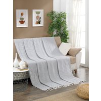 Покрывало Meteor Devone с бахромой 200x230 (12309 серый)