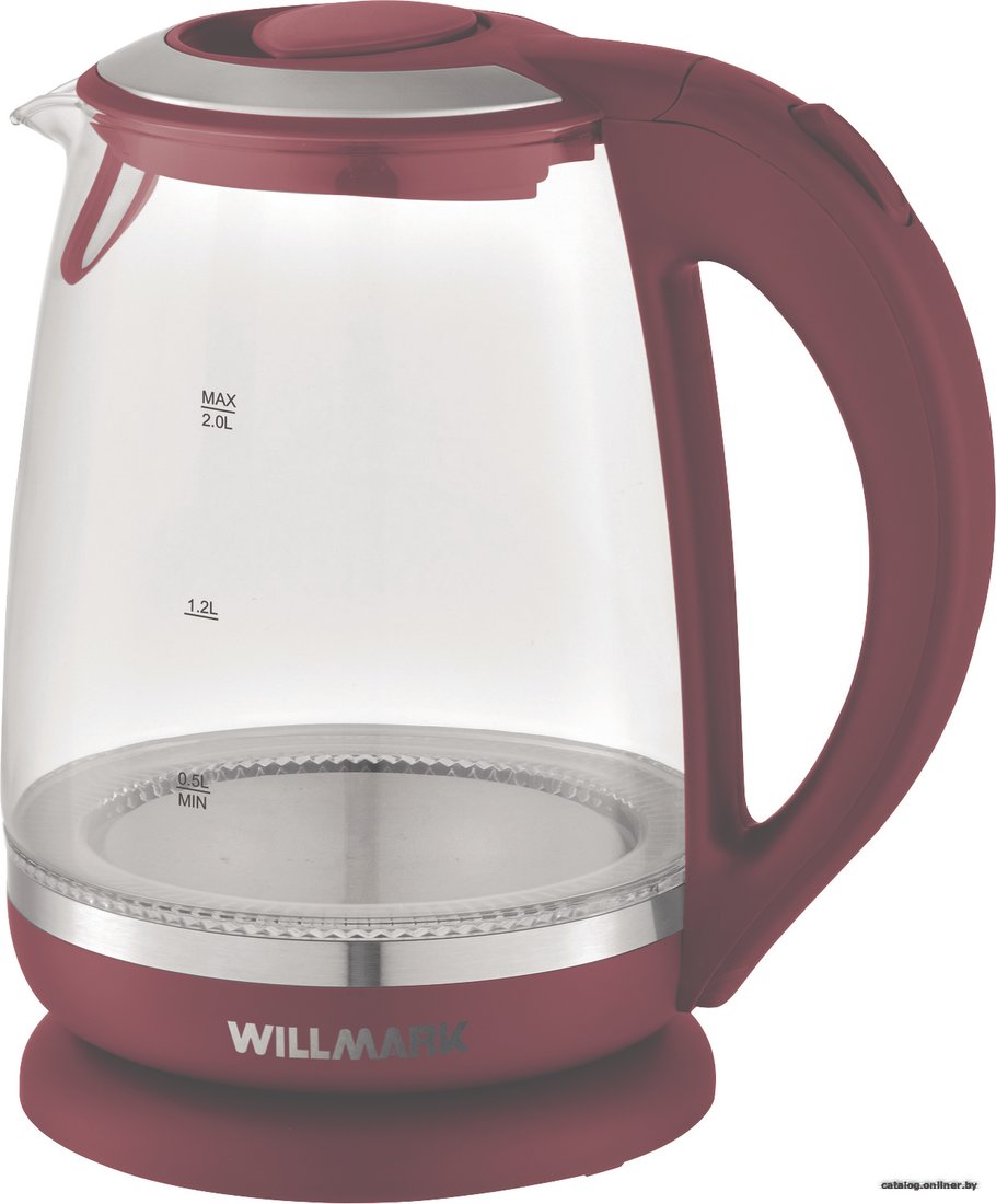 Электрический чайник Willmark WEK-2005G (бордовый)