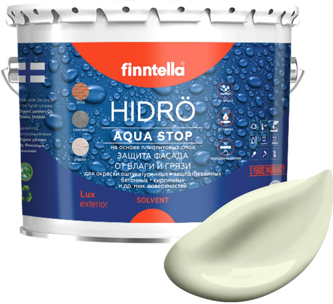 

Краска Finntella Hidro Lootus F-14-1-3-FL122 2.7 л (пастельно зеленовато-желтый)