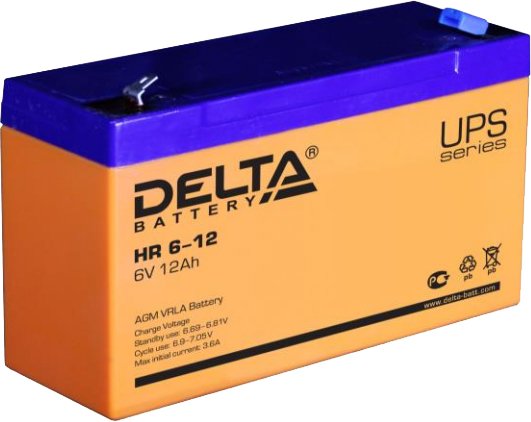 

Аккумулятор для ИБП Delta HR 6-12 (6В/12 А·ч)