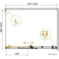 Душевой уголок Cezares STYLUS-SOFT-A-1-100/100-C-Cr