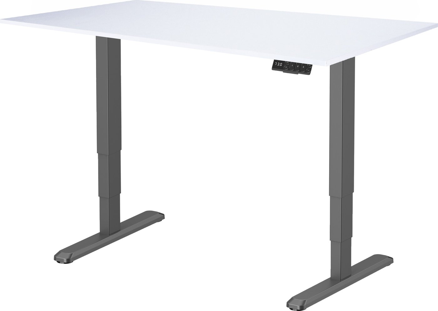 Стол с регулировкой высоты ErgoSmart Unique Ergo Desk 1380x800x18мм (альпийский белый/черный)