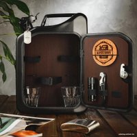 Подарочный набор Экспедиция Канистра - бар 10 л 7128 (черный Вутто)