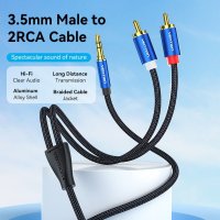Кабель Vention BCPBI 3.5 Jack - 2x RCA (3 м, черный) в Лиде