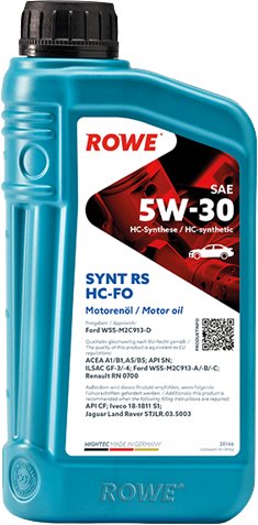 

Моторное масло ROWE Hightec Synt RS SAE 5W-30 HC-FO 1л [20146-0010-03]