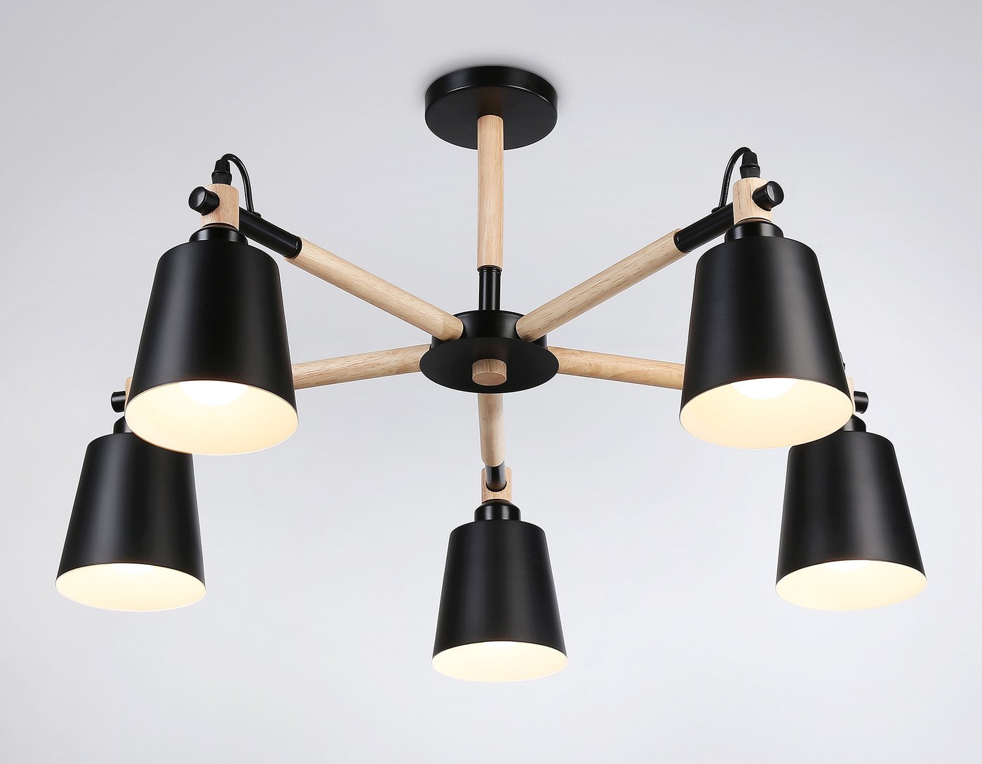 

Люстра средней высоты Ambrella light TR82211/5 BK/LW