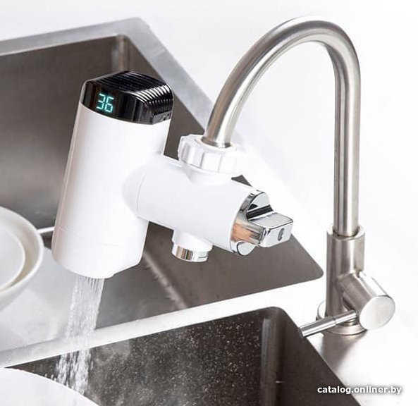 Проточный электрический водонагреватель на кран Xiaoda Hot Water Faucet White HD-JRSLT06