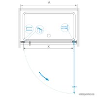 Душевая дверь RGW HO-011B 350601109-34 90 (черный/тонированное стекло)