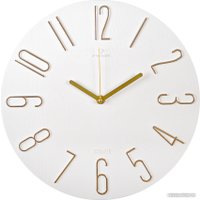 Настенные часы Рубин Классика 3010-002 (белый/золотистый)