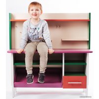 Верстак-стол игрушечный UC Mebel Мастерская (фиолетовый/зеленый)