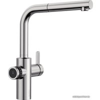 Смеситель Blanco Evol-S Volume с дозатором воды (рычаг справа, нержавеющая сталь)