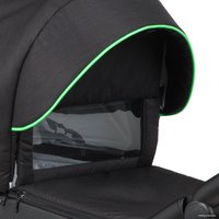 Универсальная коляска Adamex Cristiano Fluo (2 в 1, черный, рама черный/зеленый)