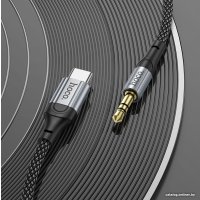 Кабель Hoco UPA26 USB Type-C - Jack 3.5mm (1 м, черный)