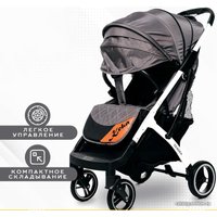 Коляска прогулочная «книга» Keka New Premium (серый/белая рама)