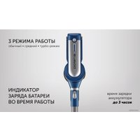 Вертикальный пылесос с влажной уборкой Polaris PVCS 7000 Energy Way Aqua (синий)