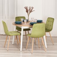 Стул TetChair Chilly mod. JSC-220 (зеленый/натуральный)