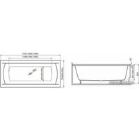 Ванна Polimat Ines 170x75 (с ножками)