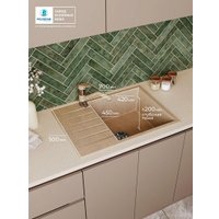 Кухонная мойка Polygran Deka 700 (песочный)