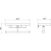 Держатель для туалетной бумаги Aquatek Европа AQ4919MB (с полкой, черный матовый)