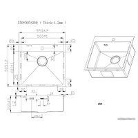 Кухонная мойка ZorG ZRN 5055 Nano