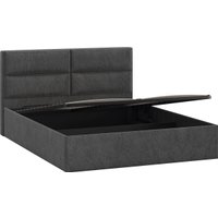 Кровать Трия Глосс универсальная с ПМ тип 1 140x200 (микровелюр Wellmart Graphite)