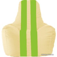 Кресло-мешок Flagman Спортинг С1.1-141 (светло-бежевый/салатовый)