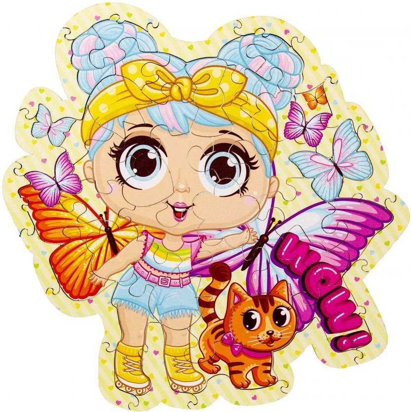

Мозаика/пазл WoodLand Toys Кукла с котиком 147211