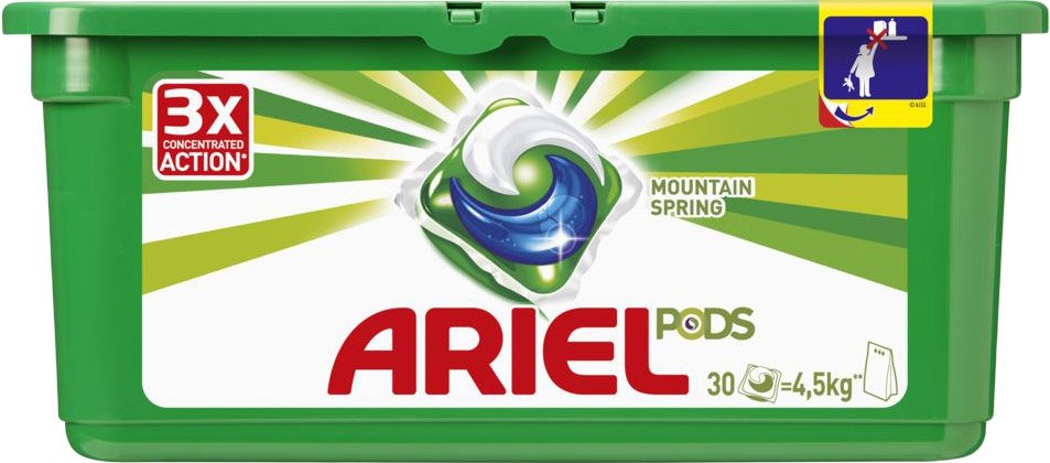 Капсулы для стирки Ariel Все в 1 Горный родник (30 шт)